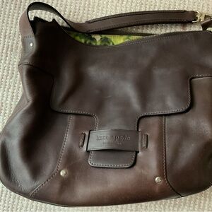 Vintage Kate Spade Dark Brown Leather Shoulder Bag